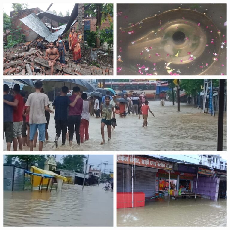 मूसलाधार बारिश से ग्रामीणों का जन जीवन हुआ अस्त व्यस्त कई घरों में घुसा बारिश का पानी, कही बिजली गिरी तो कही घर गिरा