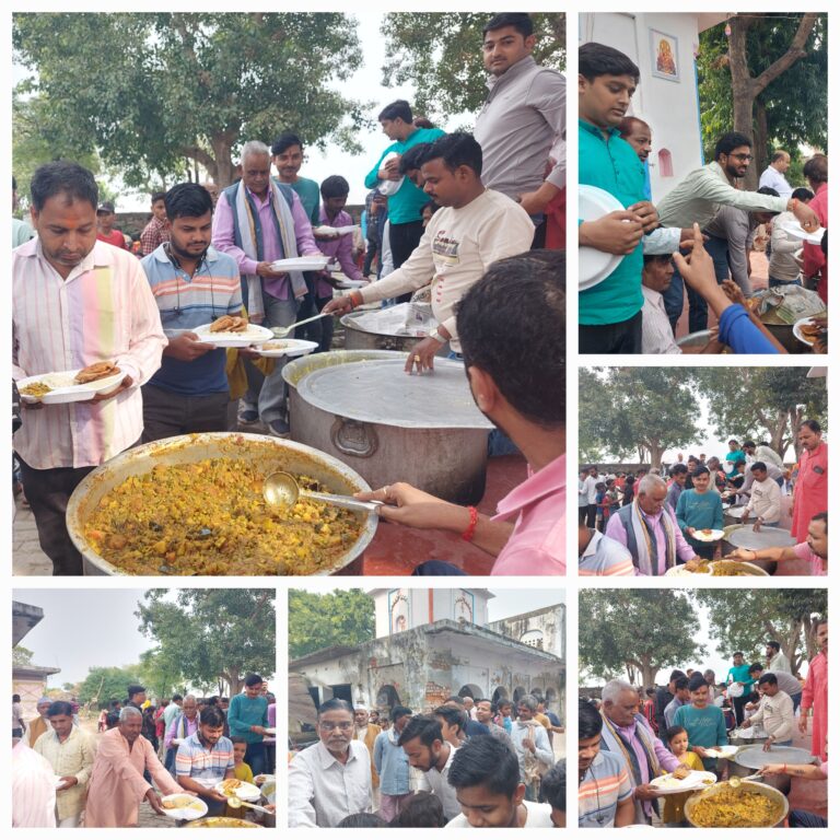 गणेशपुर के ठाकुरद्वारा मंदिर पर अन्नकूट विशाल भंडारे का हुआ आयोजन