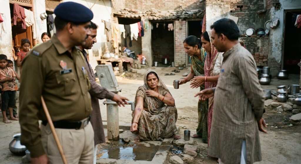 आगरा के पिनाहट में पानी भरने के विवाद में महिला की बेरहमी से पिटाई, वीडियो वायरल