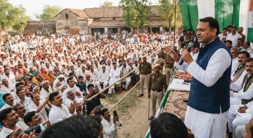 आगरा में जयंत चौधरी की स्वाभिमान सभा, 50 हजार लोगों की भीड़ के साथ दिखाया राजनीतिक दम