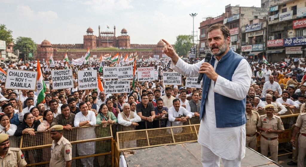 राहुल गांधी ने 1 नवंबर को ‘चलो दिल्ली’ रामलीला मार्च में शामिल होने की अपील की