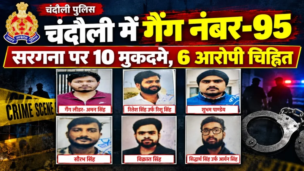 चंदौली पुलिस ने छह अपराधियों को ‘गैंग नंबर 95’ में दर्ज किया, रंगदारी और हत्या के प्रयास के आरोप