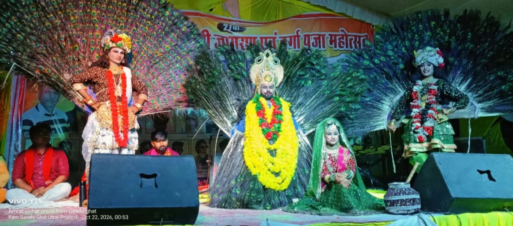 बाराबंकी के शीतला माता मंदिर में गूंजे माता के जयकारे, भव्य जागरण और दुर्गा पूजा उत्सव का आयोजन