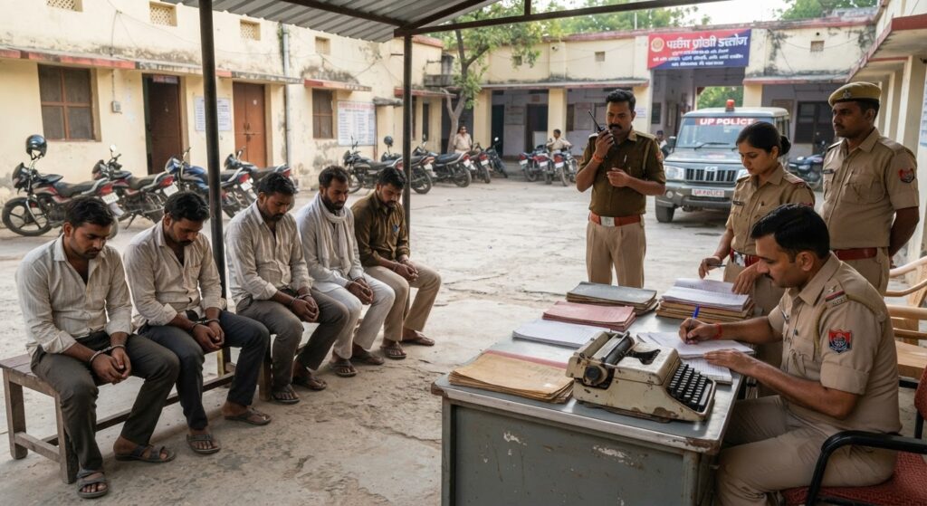 बाराबंकी पुलिस की बड़ी कार्रवाई: 5 वांछित अपराधी गिरफ्तार, 18 लोगों पर शांति भंग का केस दर्ज