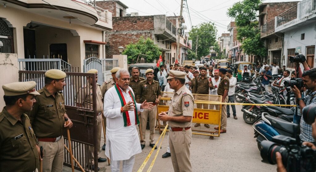 आगरा में राज्यसभा सांसद रामजीलाल सुमन नजरबंद, संविधान बचाने मार्च को रोकने के लिए पुलिस की कार्रवाई